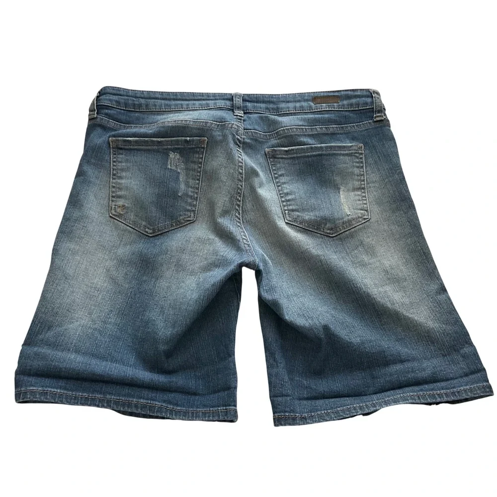 Kut From the Kloth Catherine Boyfriend Jean Shorts - Size 8 Distressed Modest